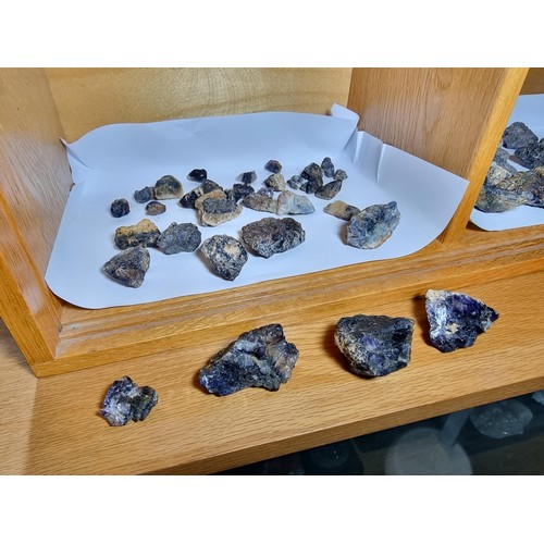 20K - A large collection of rare specimens of Blue John fluorite, Blue John is only found in 1 place in th... 
