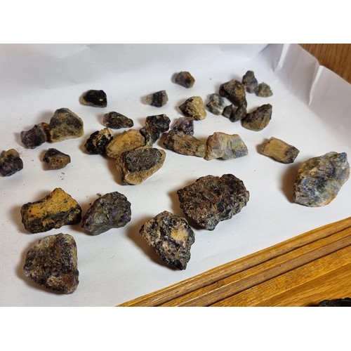 20K - A large collection of rare specimens of Blue John fluorite, Blue John is only found in 1 place in th... 