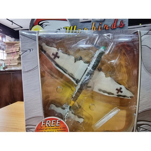 133 - 3x new and sealed diecast model planes to include 2 Warbirds series planes with stands by Corgi alon... 