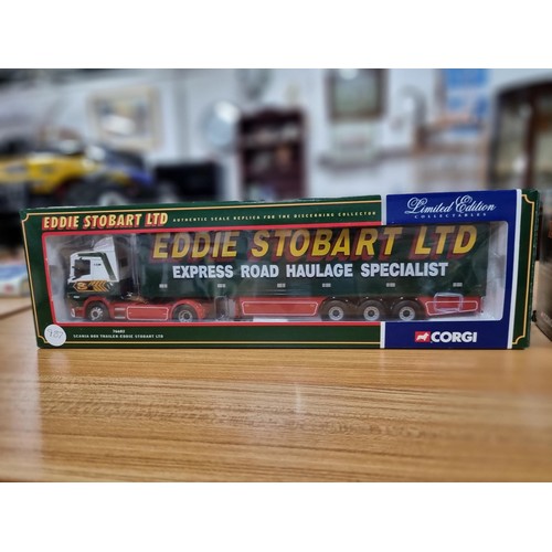 136 - 2x new and boxed large Eddie Stobart die-cast lorries limited edition sets, scale 1/50.