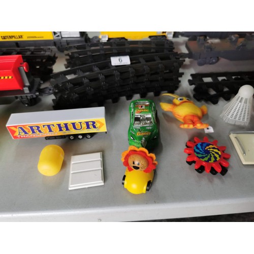 6 - Quantity of children's toys inc Caterpillar maintenance train with track along with 2x Thomas The Ta... 