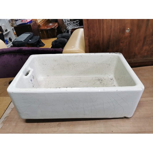 54 - Very large Doulton Belfast sink ideal as a garden planter, chipped in two places as shown in picture... 