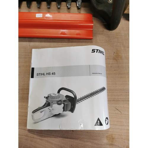 99 - Petrol Stihl HS45 headge trimmer with a 26