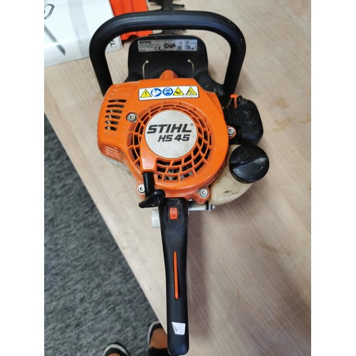 99 - Petrol Stihl HS45 headge trimmer with a 26