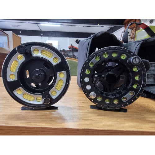 164 - 2x good quality Greys fly fishing reels, both reels come with extra spools and both original Greys s... 