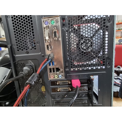 169 - A gaming pc setup which includes a custom gaming pc case which has windows 10pro installed with an i... 