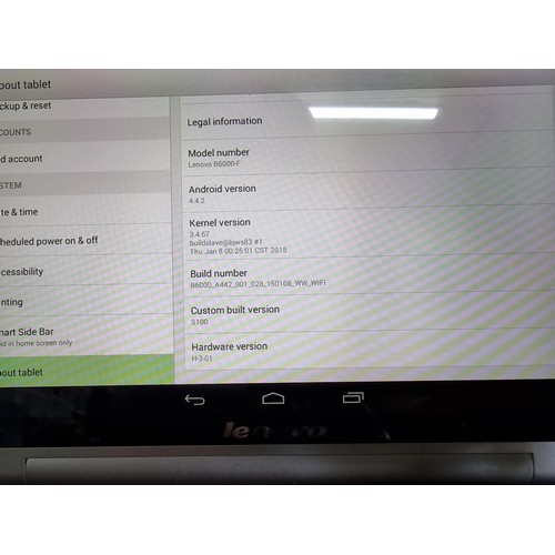 173 - A Lenovo yoga tablet 8 model B6000F in full working order.