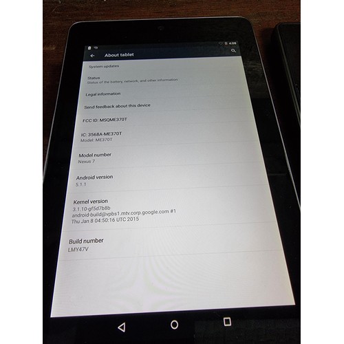 175 - 2x android tablets both in full working order to include an Asus nexus 7 tablet and a blackberry mod... 