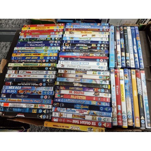 178 - A large collection in 4 boxes of DVD's and CD's to include 2 boxes full of DVD's and 2 boxes full of... 