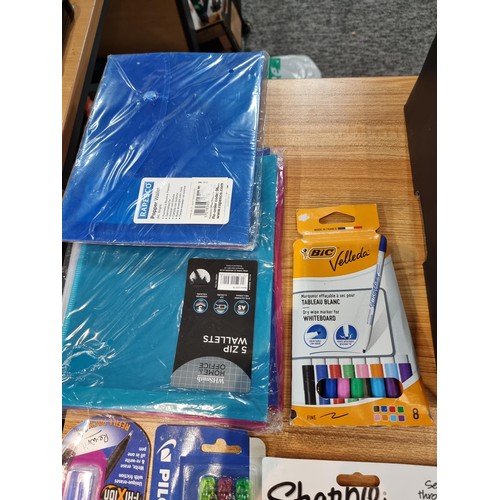 192 - A large quantity of new and sealed stationary items  to include pilot highlighter pens, a large quan... 