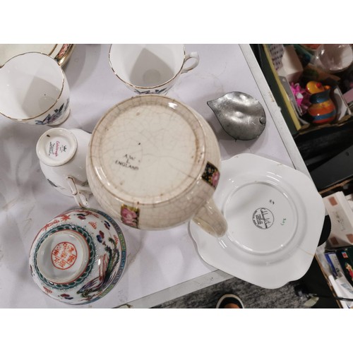 208 - Collection of china inc 3x part teasets by colclough of various patterns along with jugs teapots W.H... 