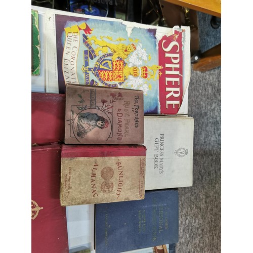 214 - Collection of vintage and antique books inc Holy Bible with inscriptions dating back to 1843, 2x cor... 