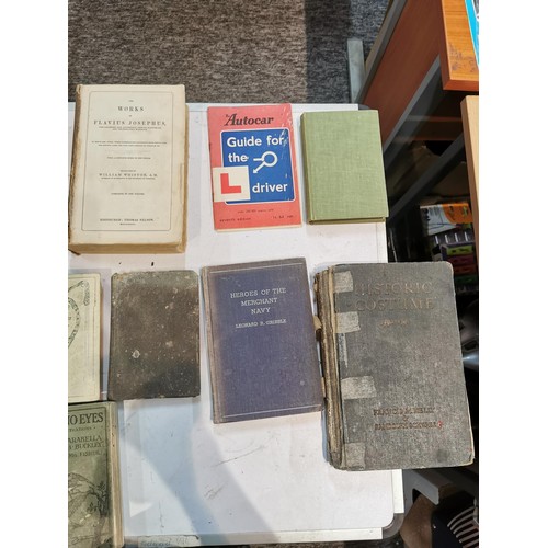 214 - Collection of vintage and antique books inc Holy Bible with inscriptions dating back to 1843, 2x cor... 