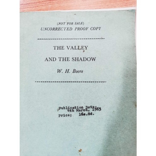 229 - 2x collectable books inc a 1st edition uncorrected proof edition of The Valley and The Shadow by W.H... 