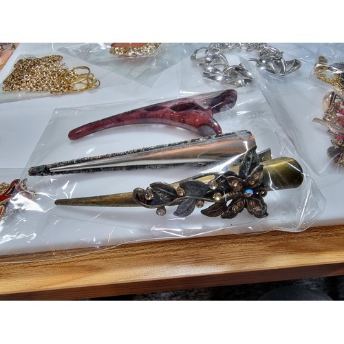 274 - A box full of various good quality costume jewellery all individually packaged along with a finger r... 