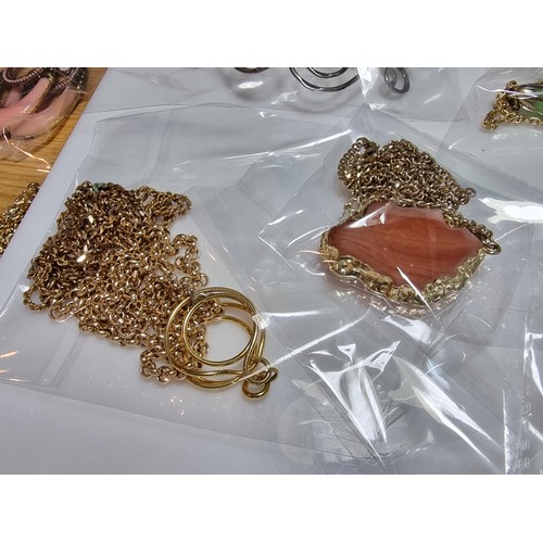 274 - A box full of various good quality costume jewellery all individually packaged along with a finger r... 