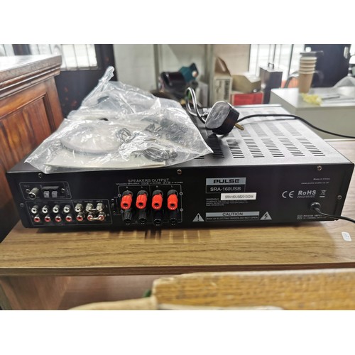 14 - Pulse SRA-160USB stereo receiver amplifier complete with remote and power cable