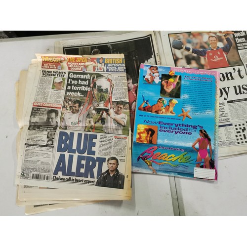 5 - A selection of historic front page newspapers. Including the death of John Lennon, Live 8, Princess ... 