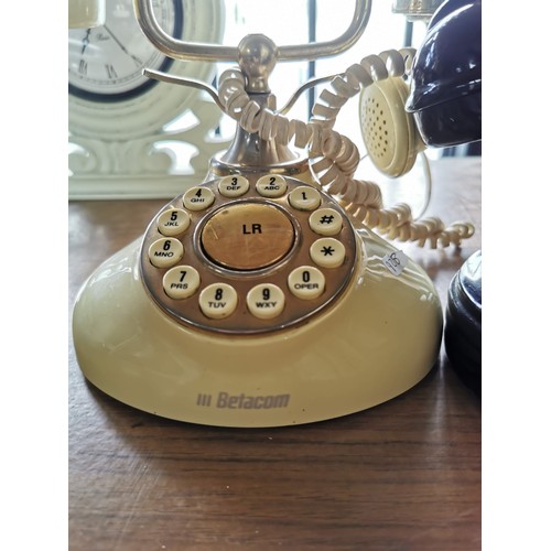 20 - 3x phones inc 2x vintage style along with a desk clock