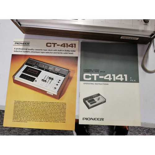 35 - Vintage Pioneer CT-4141 cassette player in working order with manuals comes with original Pioneer bo... 