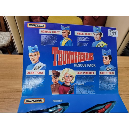 141 - 2x brand new and boxed vintage matchbox Thunderbirds boxed sets to include a Thunderbirds rescue pac... 