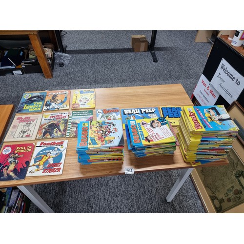 204 - A large collection of vintage small comics to include approx 119 fun size Dandy and Beano comics alo... 