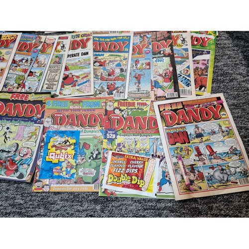 208 - A large quantity of approx 120 Dandy comics dating from 1990's/2000's including 7 still retaining or... 