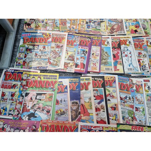 208 - A large quantity of approx 120 Dandy comics dating from 1990's/2000's including 7 still retaining or... 