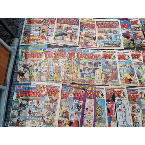 208 - A large quantity of approx 120 Dandy comics dating from 1990's/2000's including 7 still retaining or... 