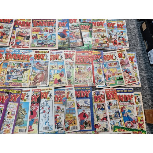 208 - A large quantity of approx 120 Dandy comics dating from 1990's/2000's including 7 still retaining or... 