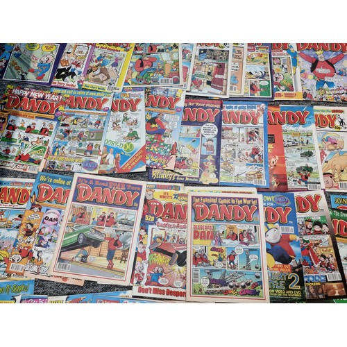 208 - A large quantity of approx 120 Dandy comics dating from 1990's/2000's including 7 still retaining or... 