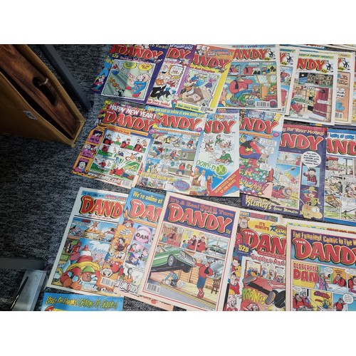 208 - A large quantity of approx 120 Dandy comics dating from 1990's/2000's including 7 still retaining or... 