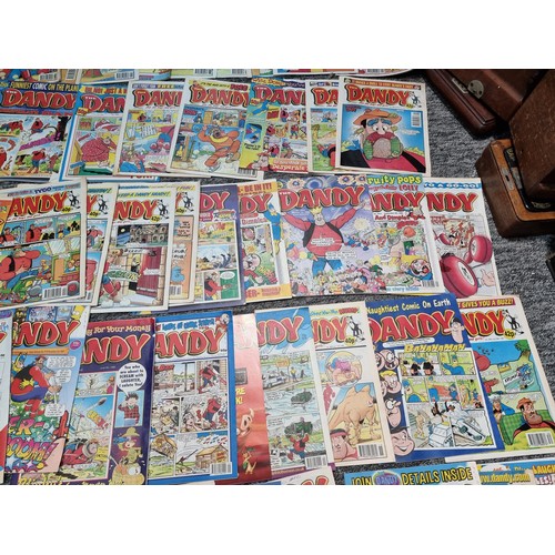 208 - A large quantity of approx 120 Dandy comics dating from 1990's/2000's including 7 still retaining or... 