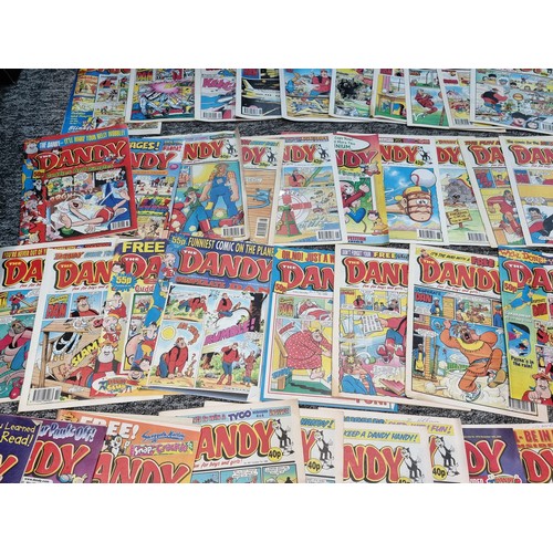 208 - A large quantity of approx 120 Dandy comics dating from 1990's/2000's including 7 still retaining or... 