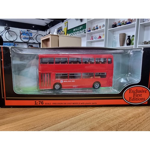 190 - A collection of 3x as new Corgi die-cast buses from the original omnibus range along with an EFE bus... 