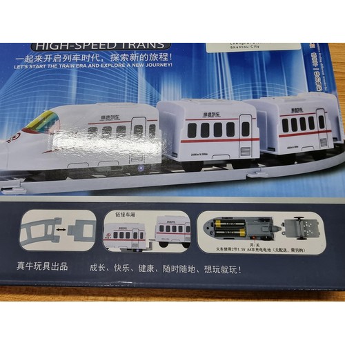 195 - A new and sealed battery operated high speed train set.