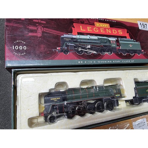 197 - A boxed as new Hornby R3072M model evening star legends locomotive collectors limited edition of 100... 