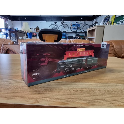 197 - A boxed as new Hornby R3072M model evening star legends locomotive collectors limited edition of 100... 