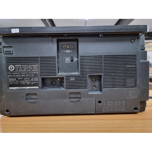 221 - A vintage Hitachi TRK/5280E stereo cassette recorder with radio, in good condition and in full worki... 