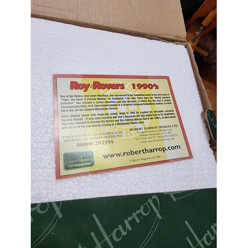 237 - A large Roy of the Rovers figurine with its original box by Robert Harrop. Marked to the base Roy of... 