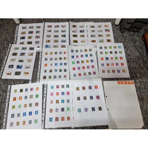 248 - A large quantity of organised stamps to include 25 sheets of various British stamps and 2 stamp albu... 