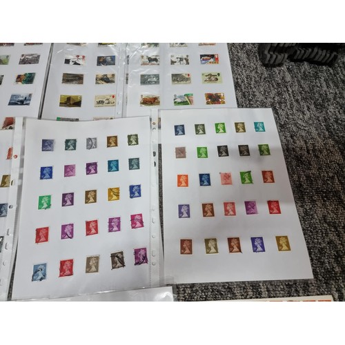 248 - A large quantity of organised stamps to include 25 sheets of various British stamps and 2 stamp albu... 