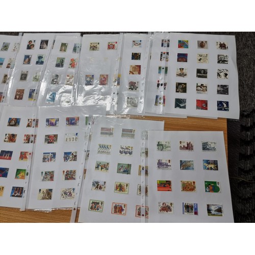 248 - A large quantity of organised stamps to include 25 sheets of various British stamps and 2 stamp albu... 