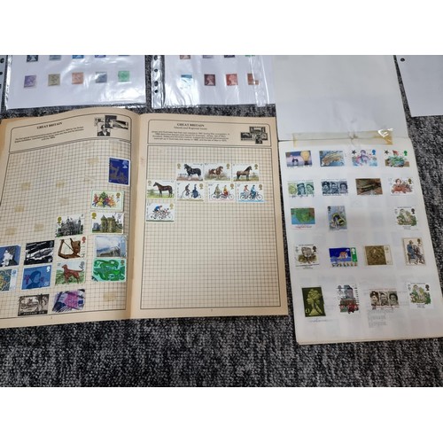 248 - A large quantity of organised stamps to include 25 sheets of various British stamps and 2 stamp albu... 