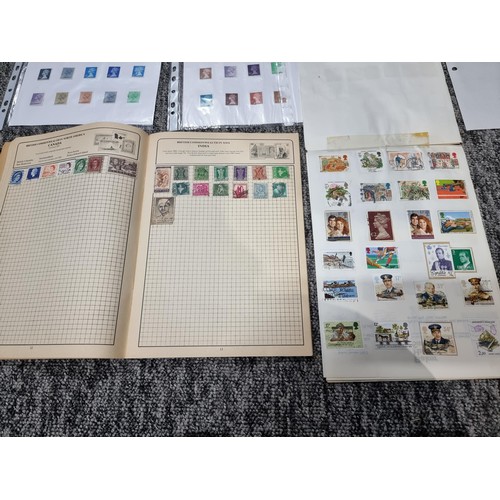 248 - A large quantity of organised stamps to include 25 sheets of various British stamps and 2 stamp albu... 