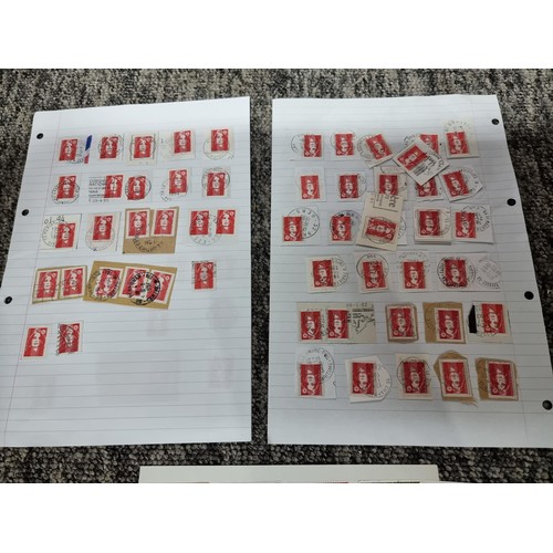 249 - A very large quantity of organised stamps all on pieces of card, containing stamps from around the w... 