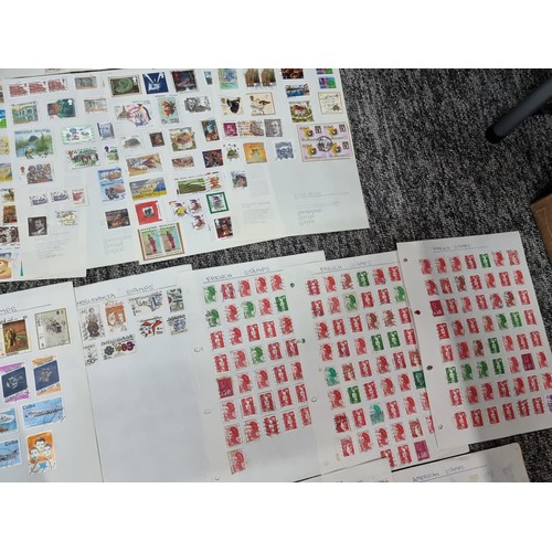 249 - A very large quantity of organised stamps all on pieces of card, containing stamps from around the w... 