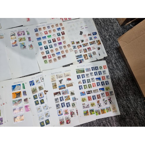 249 - A very large quantity of organised stamps all on pieces of card, containing stamps from around the w... 