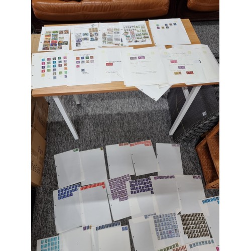 250 - A very large comprehensive quantity of organised British stamps on stamp album paper, mostly contain... 