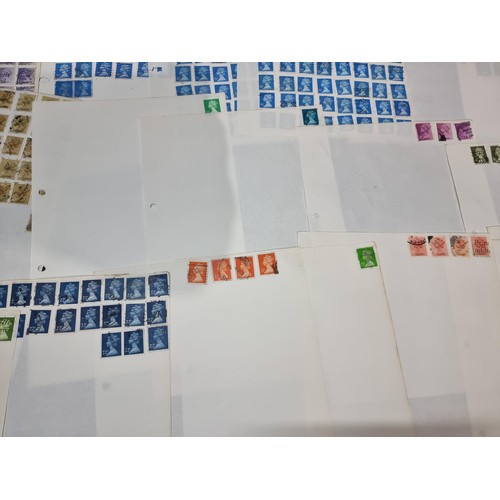 250 - A very large comprehensive quantity of organised British stamps on stamp album paper, mostly contain... 